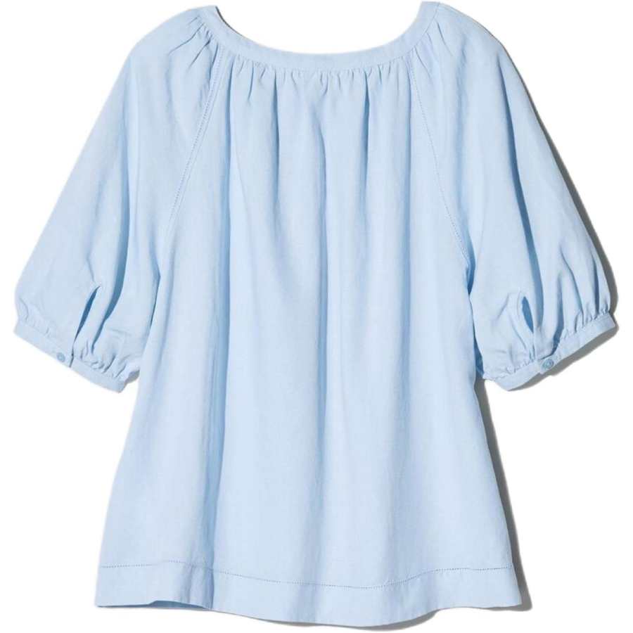 UNIQLO Shirts Women's Aqua Blue Crew Neck Moderate