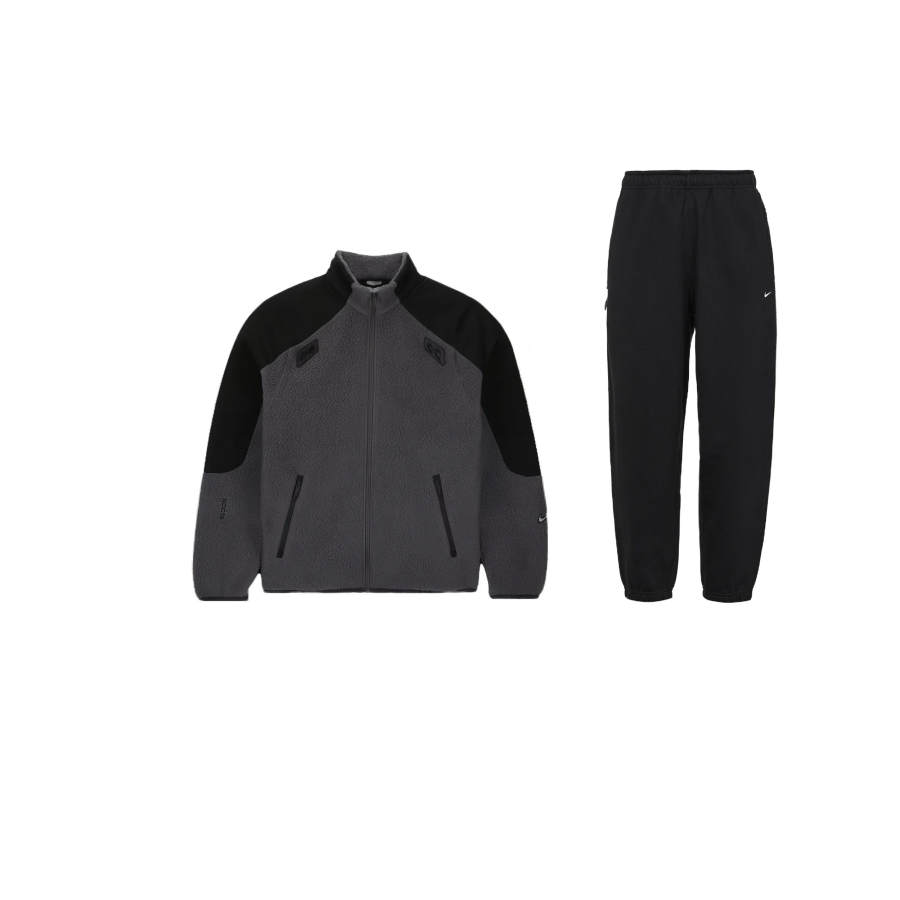 Nike Nike X Nocta Multicolor Stand Collar Zipper Length Sleeve Logo Lace Up Fleece Lined Mid Rise Pants