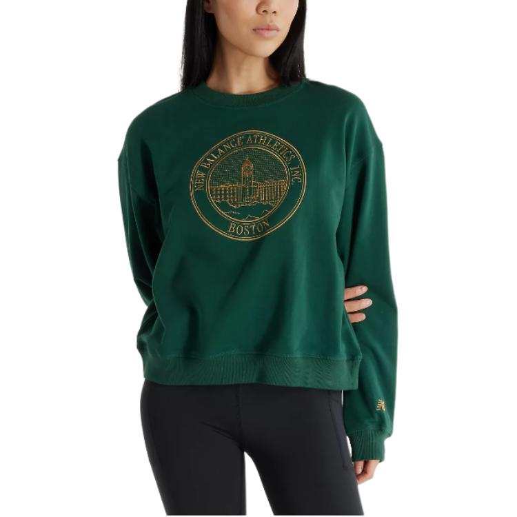 New Balance New Balance Athletics French Terry FW24 Crest Crew Sweatshirt Women's Green