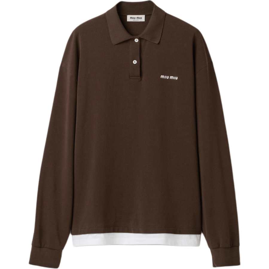 MIU MIU Polo Shirt Women's Cocoa Brown