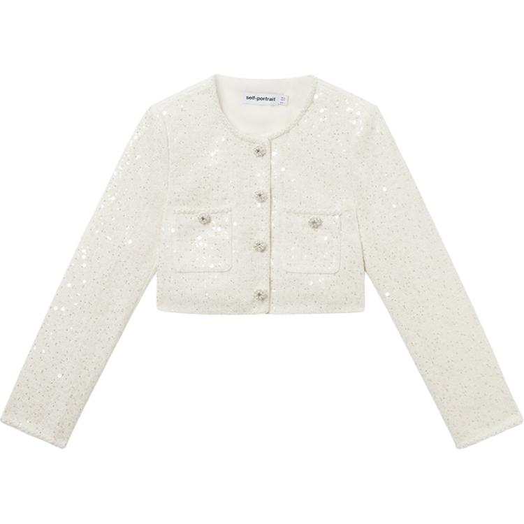 Self-portrait Self portrait Jackets & Coats Women's Ivory White