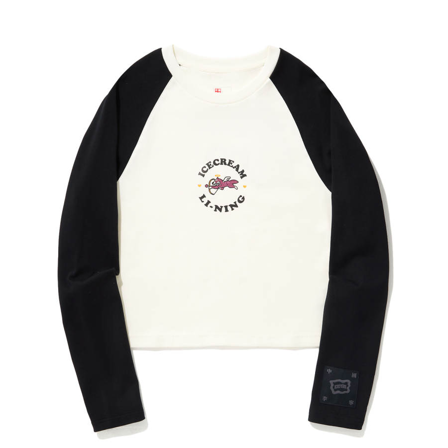 Li-Ning Li Ning x Ice Cream Sweatshirt Women's Ecru Black