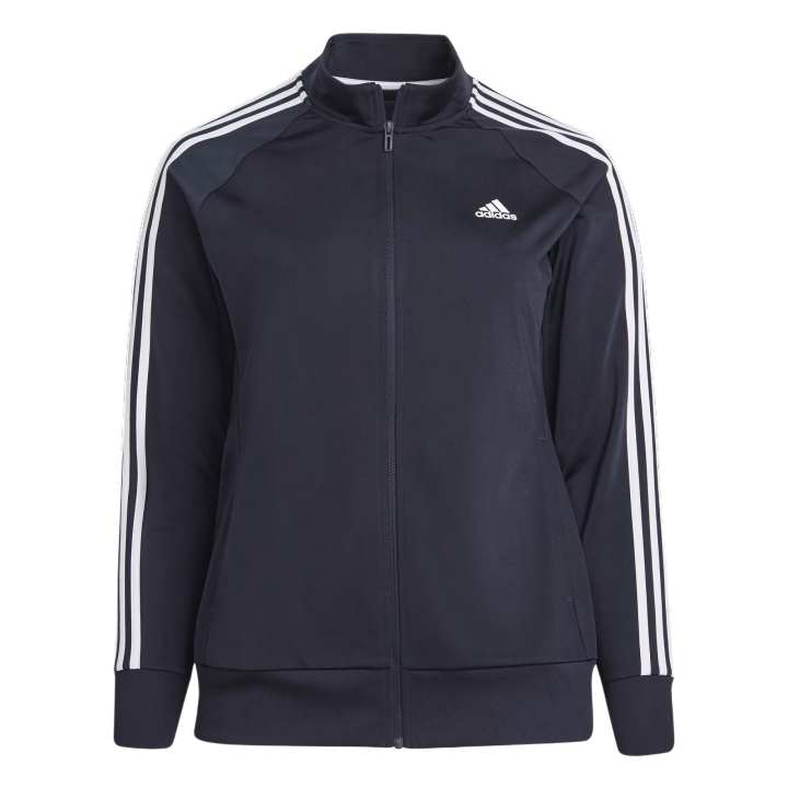 Adidas Adidas Free Shipping With AdiClub Essentials Warm-Up Tricot Slim 3-Stripes Track Jacket Plus Size
