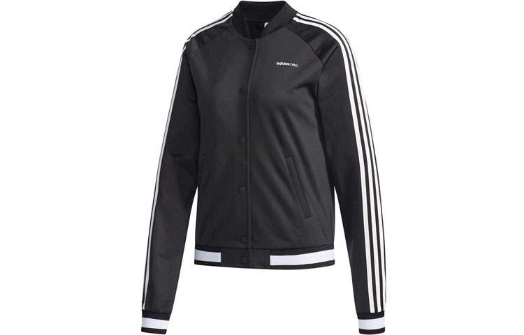 Adidas Neo Jackets Women's Black Baseball Collar Moderate Other