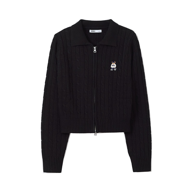 SPAO Knitwear Women's Lapel Moderate Cardigan