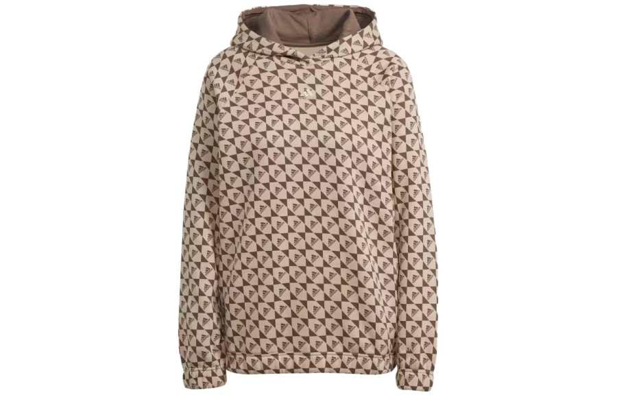 Adidas Adidas All Szn X Logomania Hoodie Sweatshirt Women's Brown