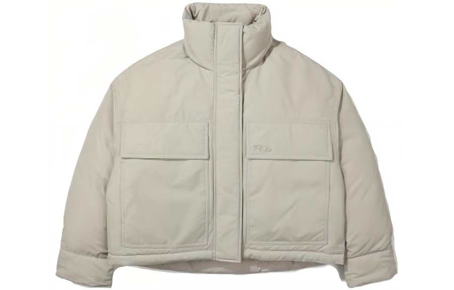 FILA Down Jackets Women's Beige Stand Collar Moderate Other