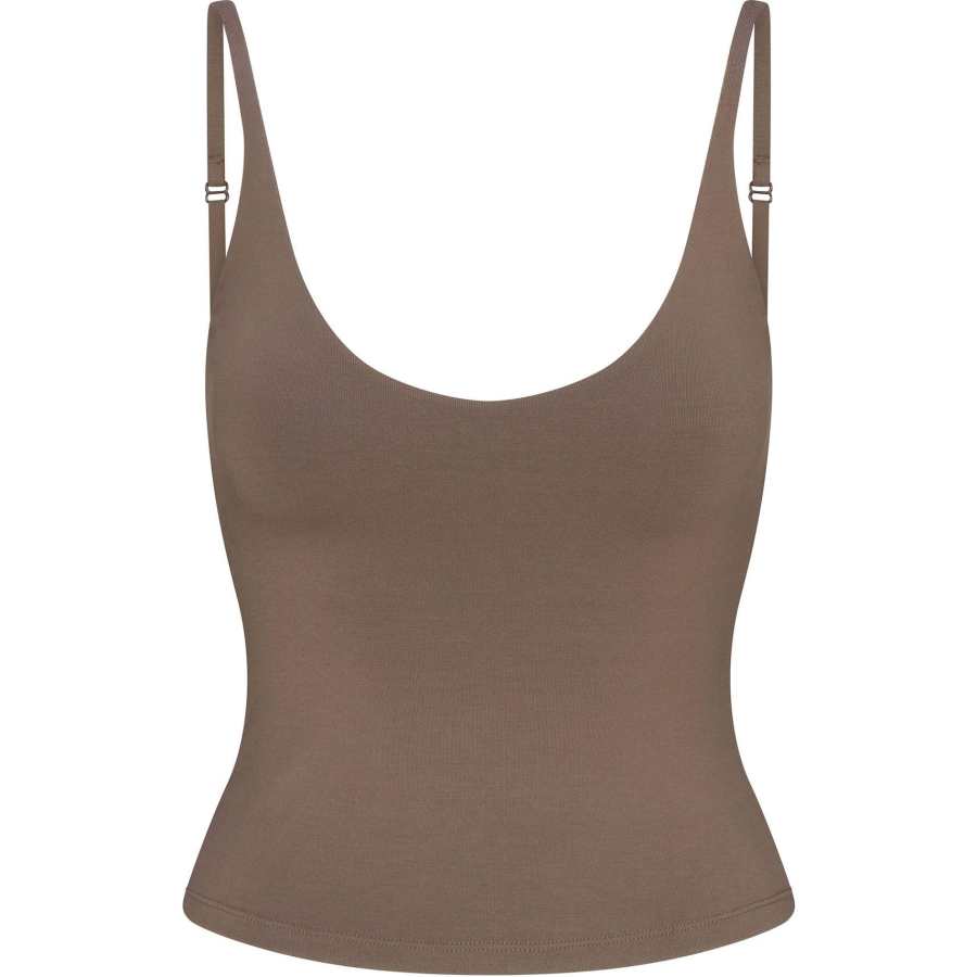 Skims SS25 SMOOTH LAYERS SCOOP NECK CAMI Camisole Women's TRUFFLE/Truffle