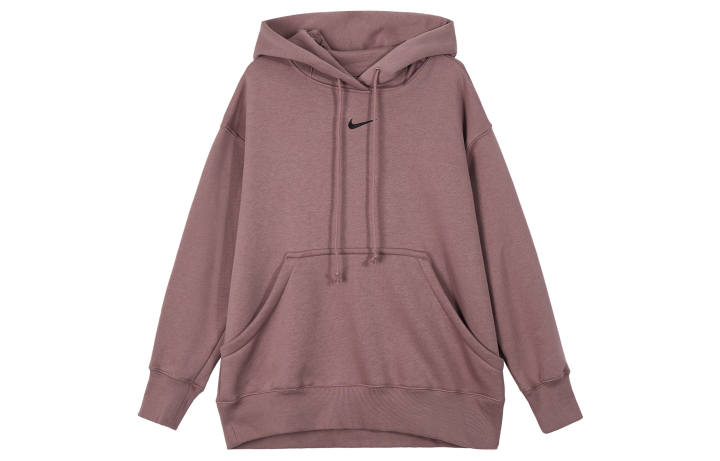 Nike Nike Sportswear Phoenix Fleece Solid Color Hooded Fleece Lined Casual Long Sleeved Sweatshirt Women's Smoky Purple Red