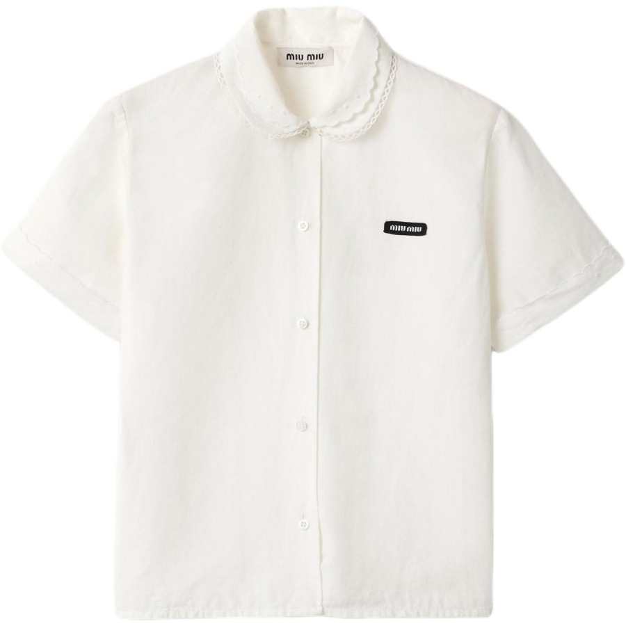MIU MIU Miu Miu Short-Sleeved Button-Up Shirt