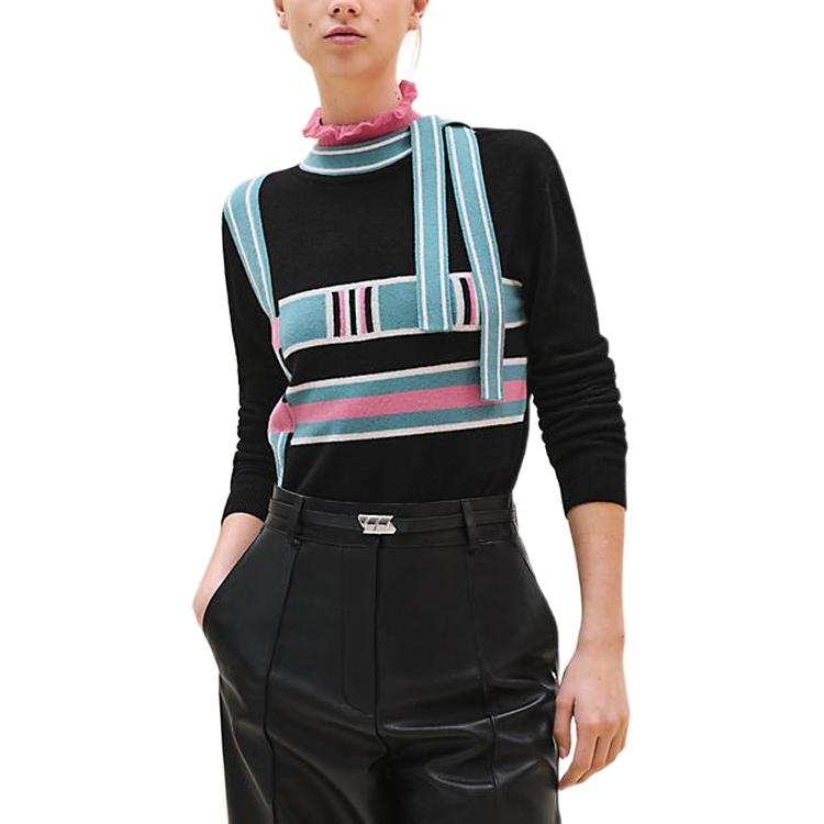 HERMES FW24 Cashmere Sweater Women's Multicolor