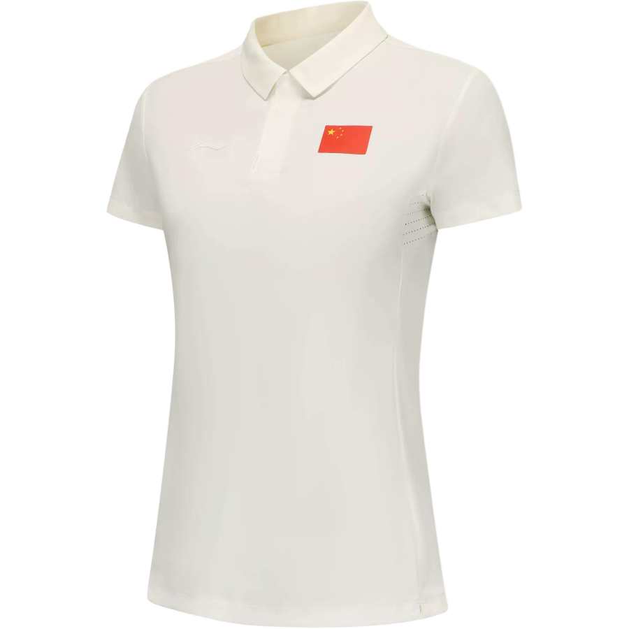 Li-Ning Li Ning Glory Series Polo Shirt Women's Champagne White