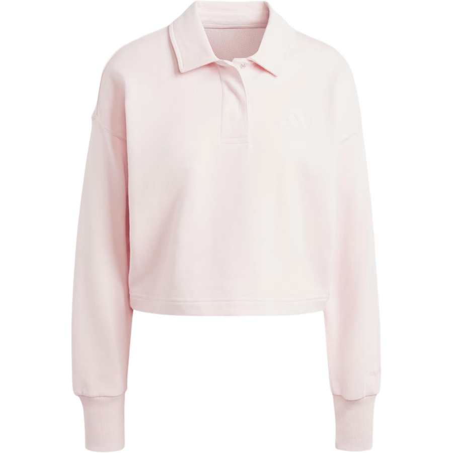 Adidas Adidas Women's All Szn French Terry Polo Sweatshirt Sandy Pink
