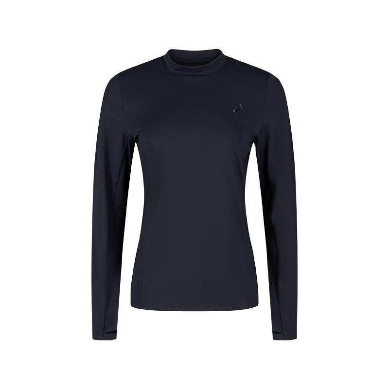 ASICS T Shirts Women's Black Crew Neck Moderate Nipped In Waist