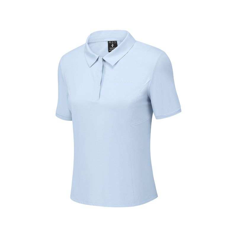 Skechers Comfortable Sports Collection SS25 Polo Shirt Women's Arctic Ice Blue 03JF