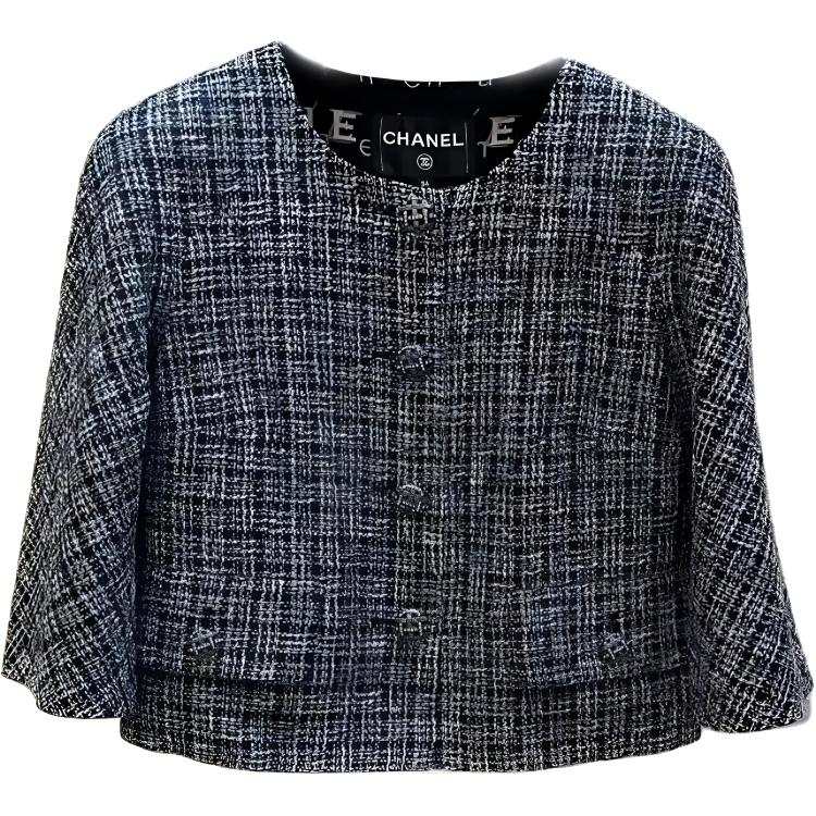 CHANEL Jackets & Coats Women's Black Gray
