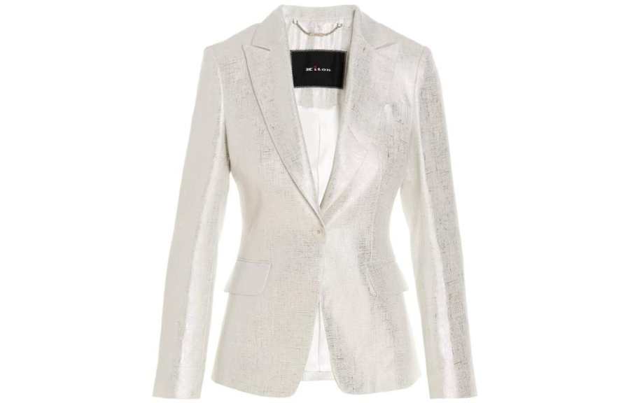 KITON KITON Jackets Women's Silver Suit Collar Moderate Other