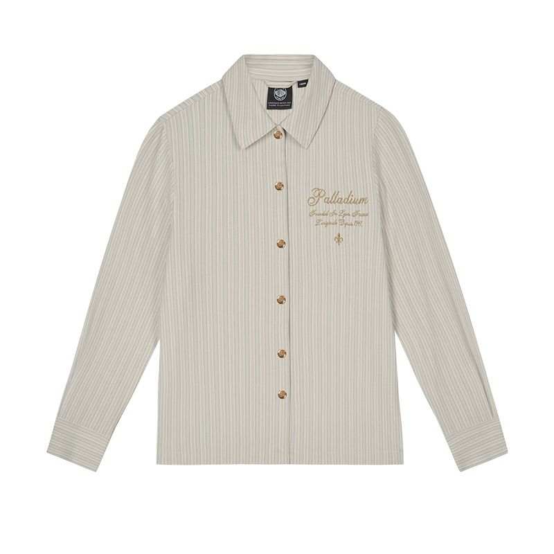 Palladium Shirt Women's Gray Blue White Stripes