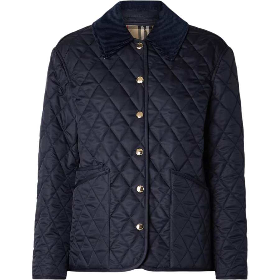 Burberry Long Sleeved Quilted Snapped Jacket
