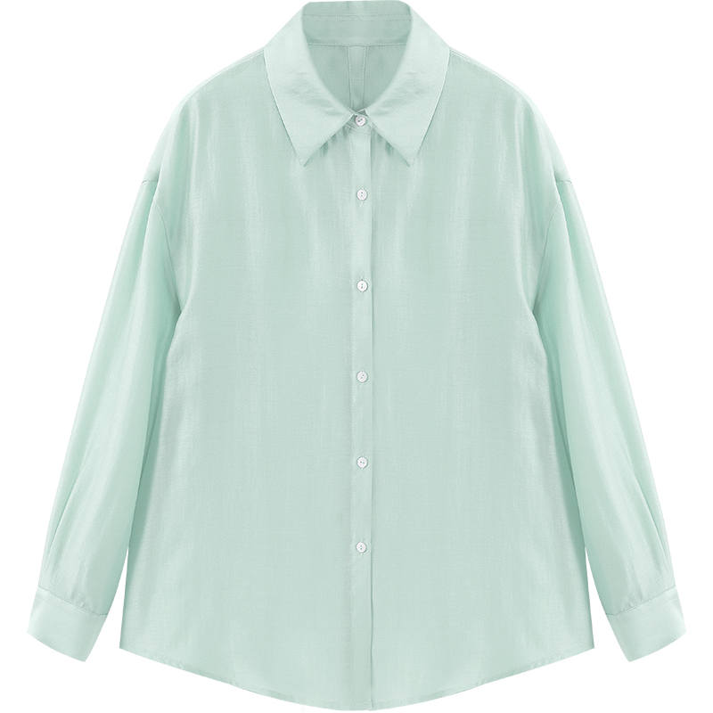 XIANGYING Shirts Women's Lapel Thin Shirt
