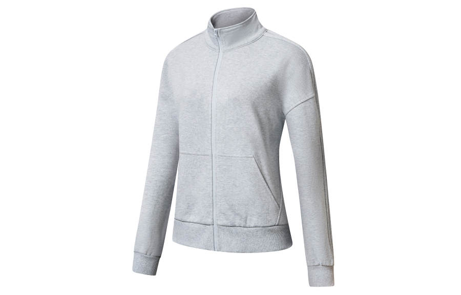 Saucony Jackets Women's White Heather Gray Stand Collar Moderate Other