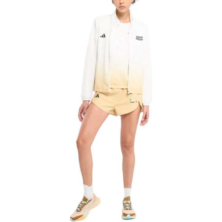 Adidas Adidas AdizeroESSENTIALS FW24 Jacket Women's White/Yellow Color