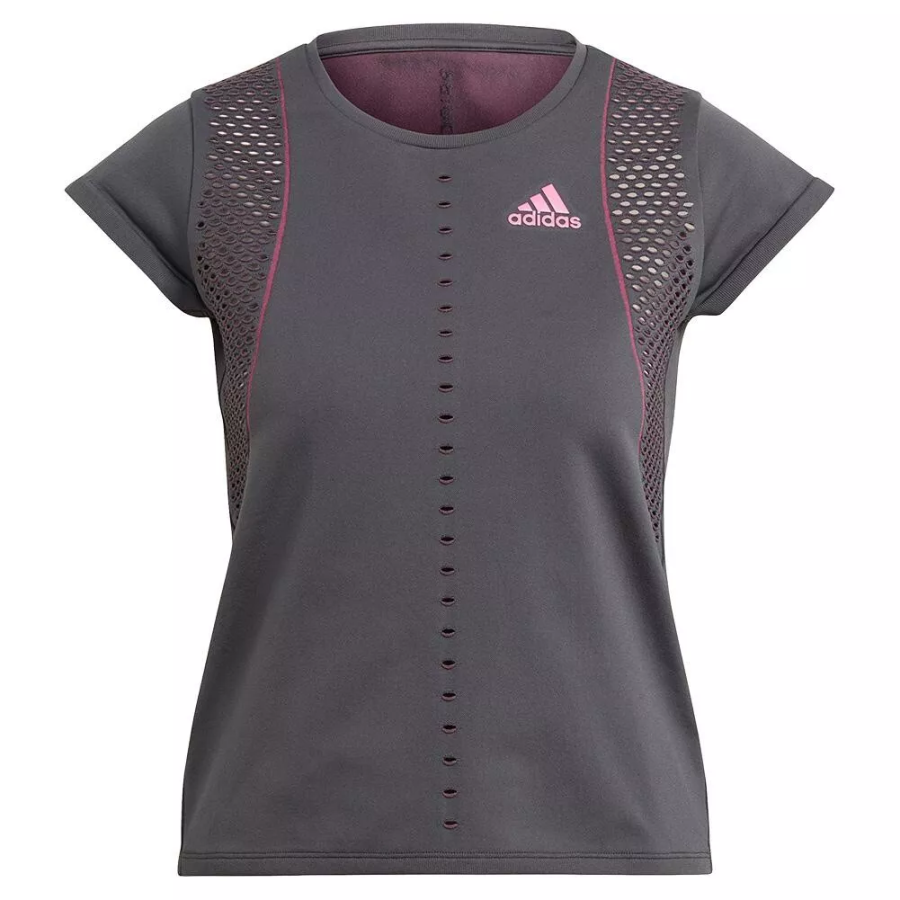 Adidas Adidas T Shirts Women's Gray Crew Neck Moderate