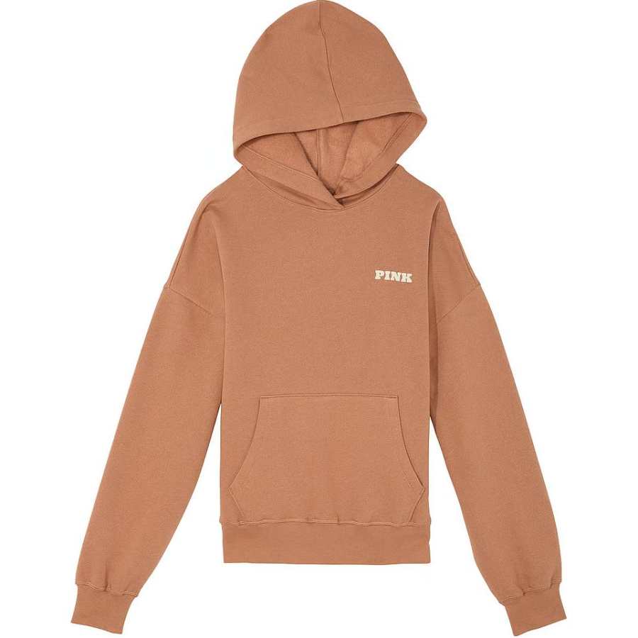 Victoria's Secret PINK Ivy Fleece Campus Hoodie/Toffee Sweatshirt Women's Toffee