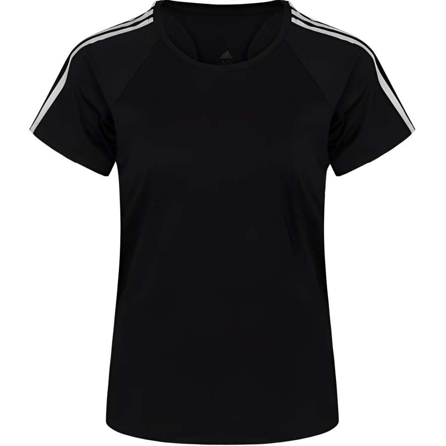Adidas Adidas T Shirts Women's Black Crew Neck Moderate Nipped In Waist