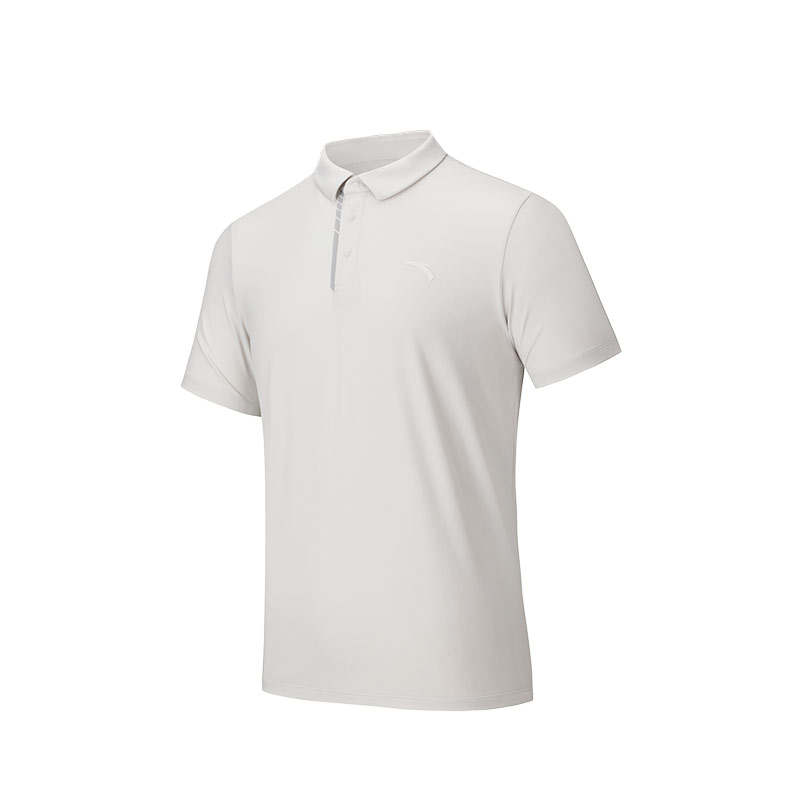 Anta Variety Training Collection Polo Shirt Men's Light Sand Gray