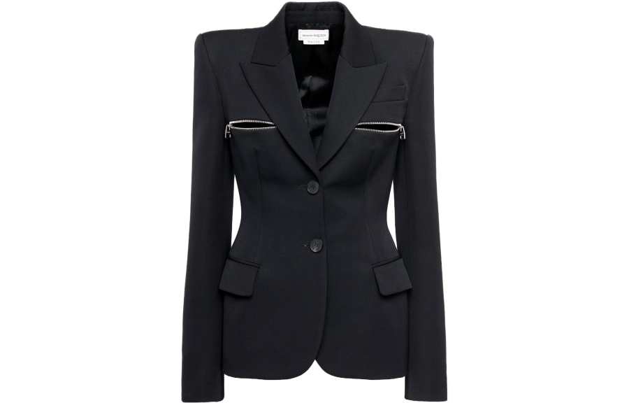 Alexander McQueen 【Previous Season】zip-embellished single-breasted blazer