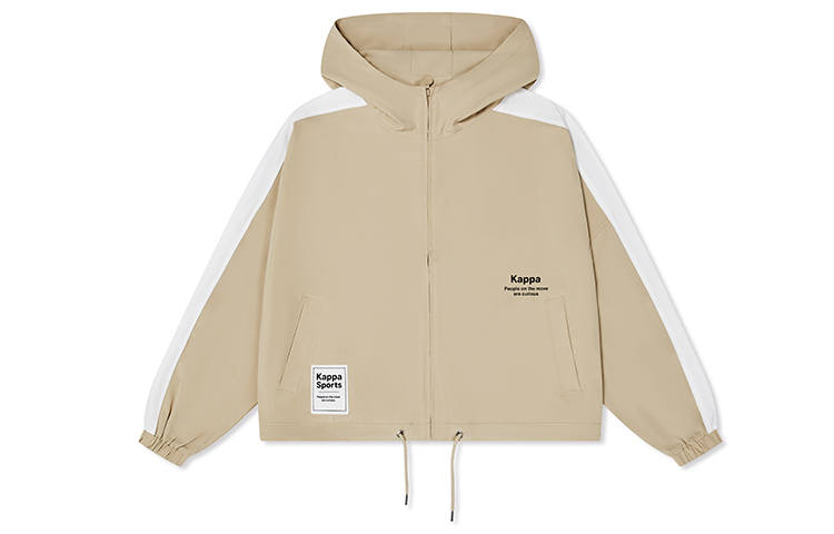 Kappa Jackets Women's Gray Khaki 602 Hooded Moderate Other