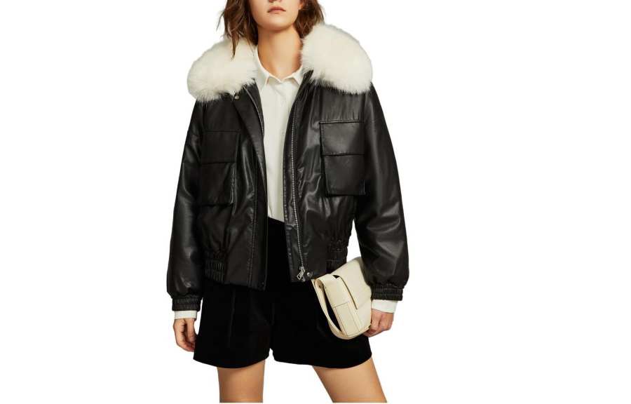 ELLE Down Jackets Women's Black Fur Collar Thickened Other