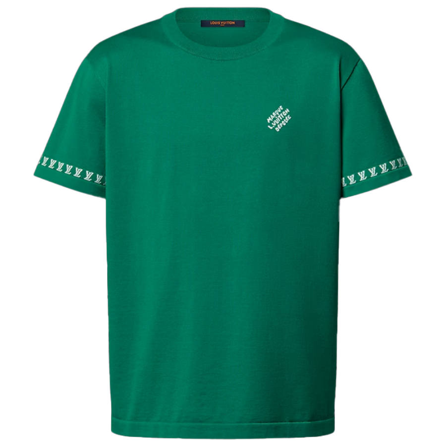 LOUIS VUITTON 1AHECG Signature Short Sleeved Cotton Crewneck