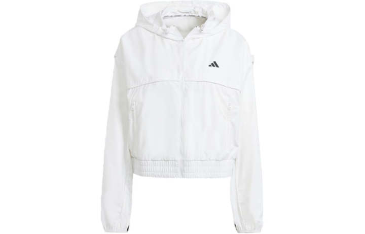 Adidas Adidas Jackets Women's White Hooded Non Detachable Moderate Other