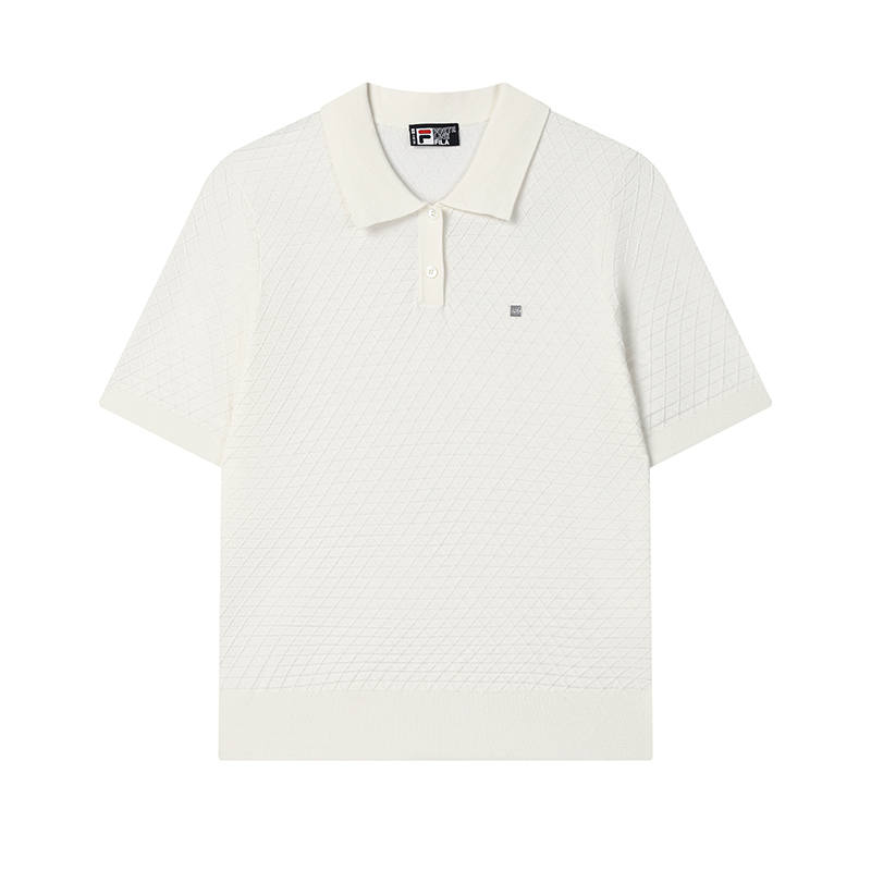 FILA Polo Shirt Women's Mist Lotus White