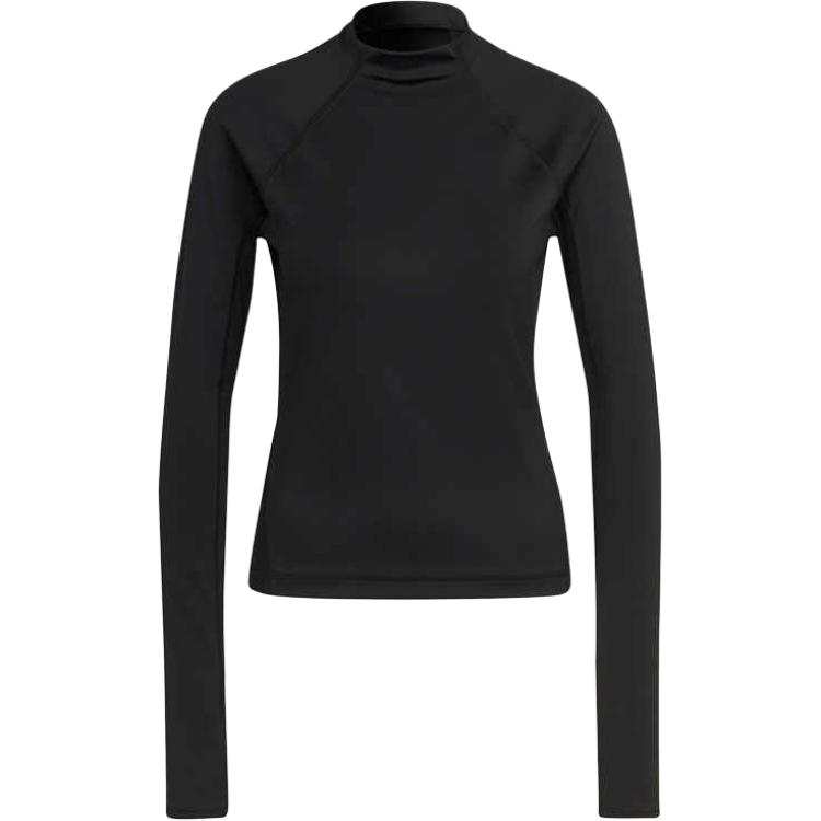 Adidas Adidas T Shirts Women's Black Stand Collar Moderate