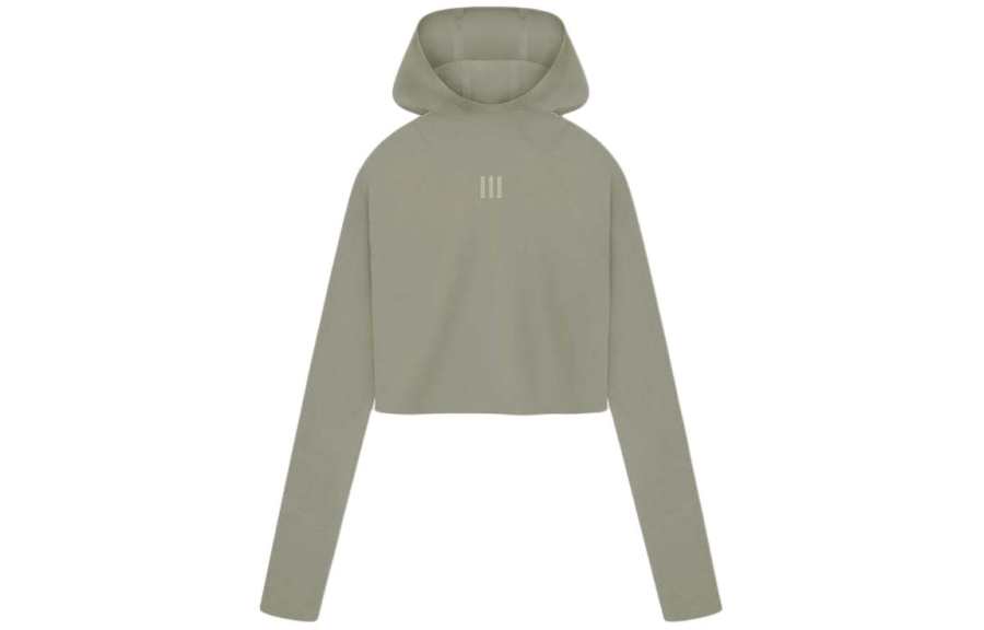 Fear Of God Athletics Adidas X Fear Of God Athletics Women's Crop Pullover Hoodie Clay