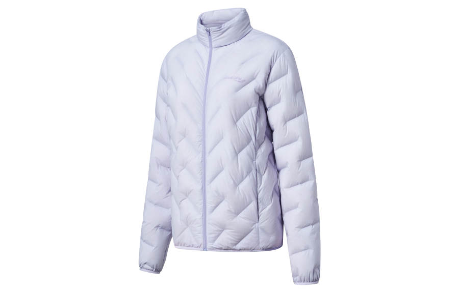 Saucony Down Jackets Women's Gray Purple Stand Collar Moderate Down Jacket
