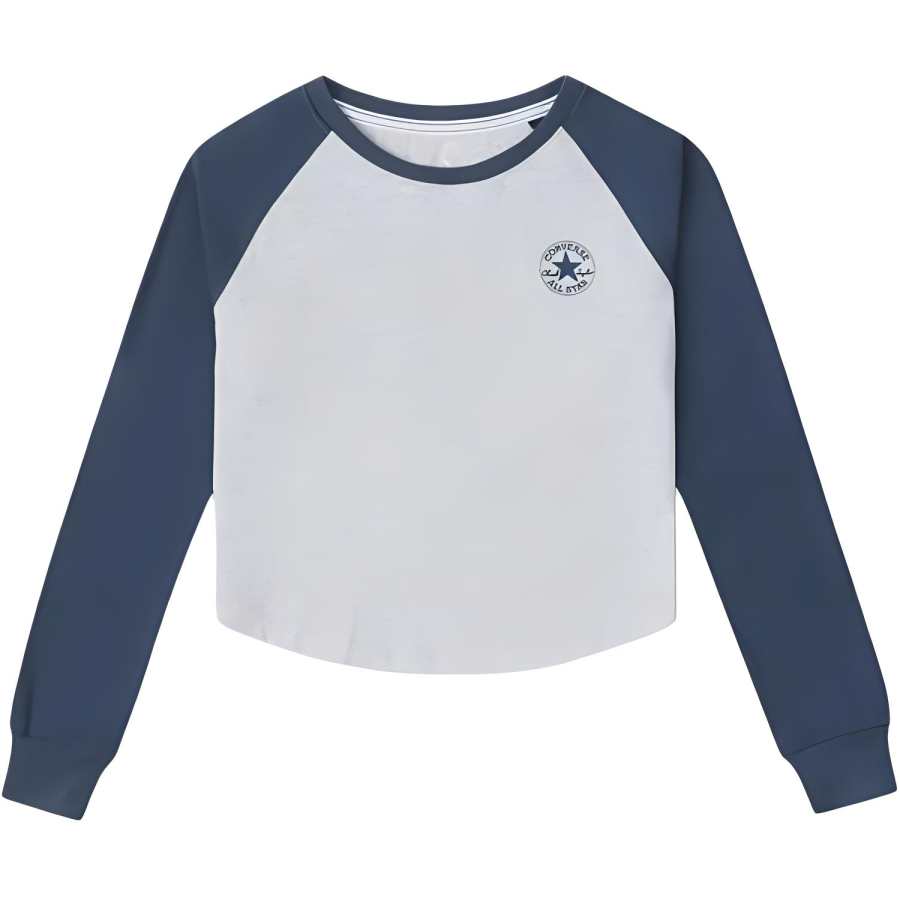 Converse T Shirts Women's Gray Crew Neck Moderate