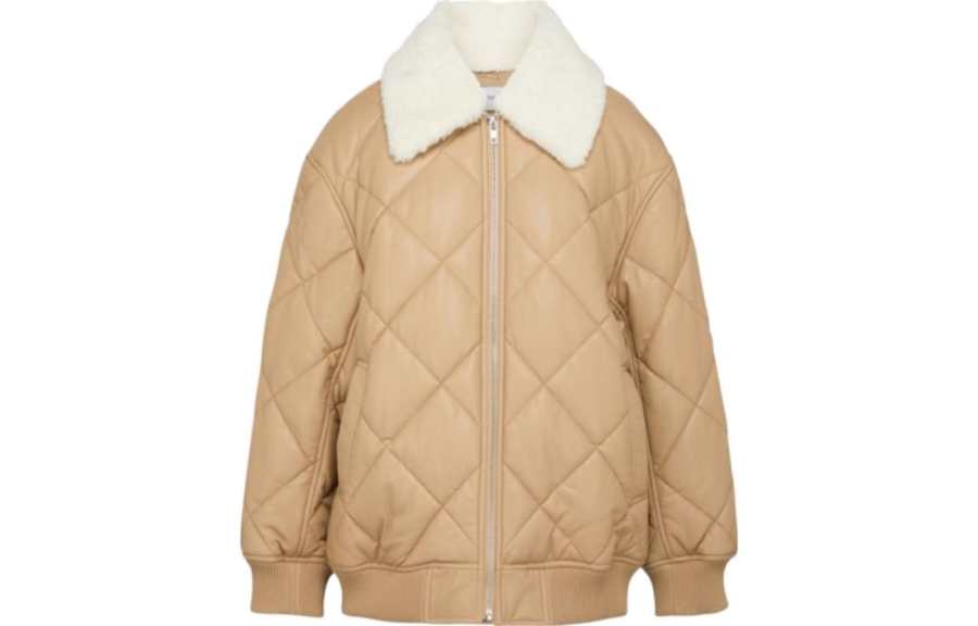 STAND STUDIO 【Previous Season】diamond-quilted faux-leather jacket