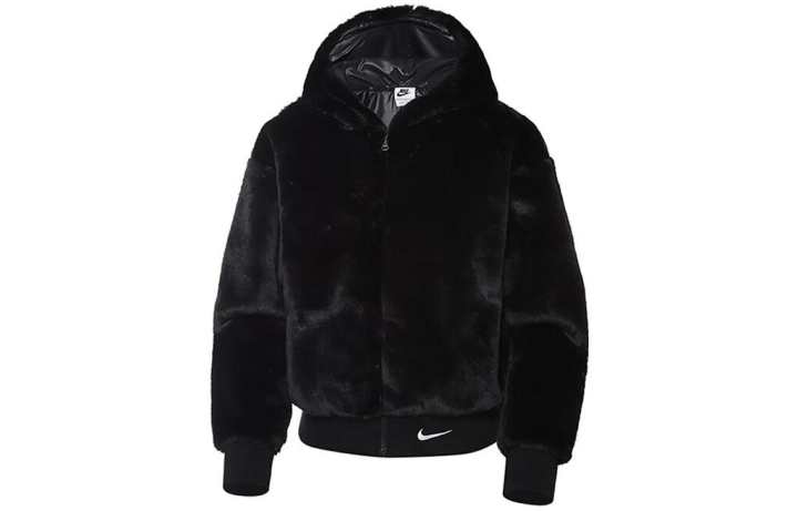 Nike Nike Sportswear Essentials Faux Fur Jacket Black/White