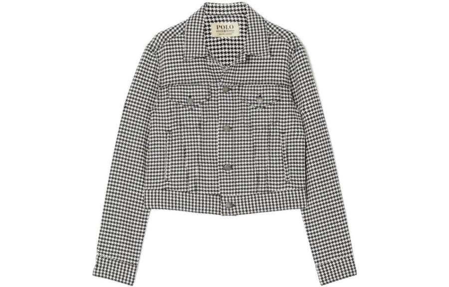 Polo Ralph Lauren Jackets Women's Black Lapel Moderate Other