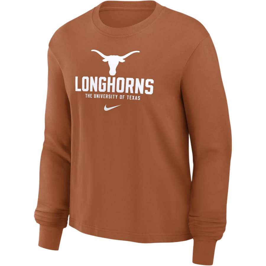 Nike Nike Texas Longhorns Primetime University Boxy Women's Nike College Long Sleeve T Shirt