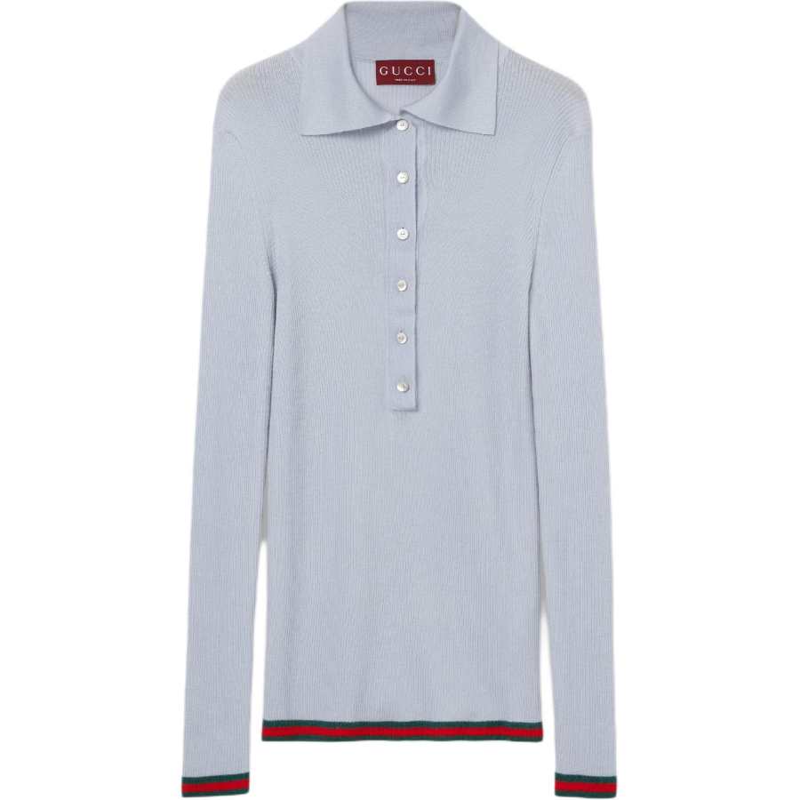 GUCCI Polo Shirts Women's Gray Moderate Other