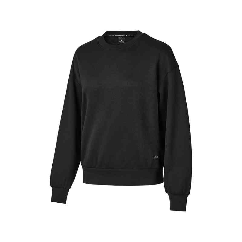 Skechers Sports Life Collection Fashion Casual Knitted Fabric Loose Fit Fleece Lined Thermal Sweatshirt Women's
