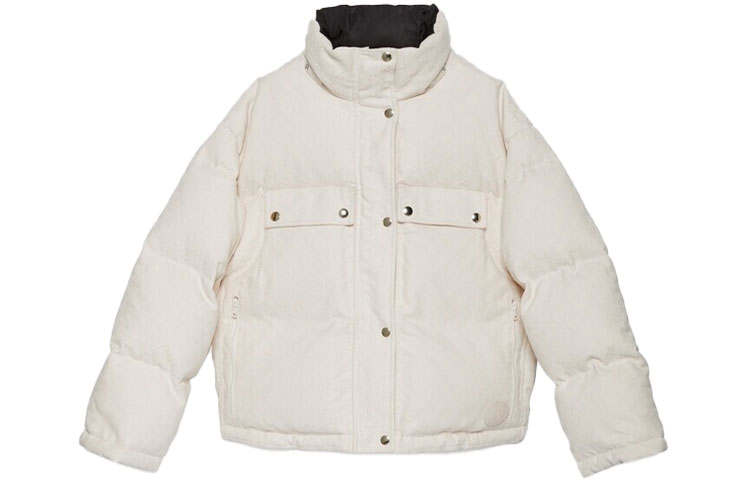 GUCCI 【Previous Season】GG canvas hooded padded jacket