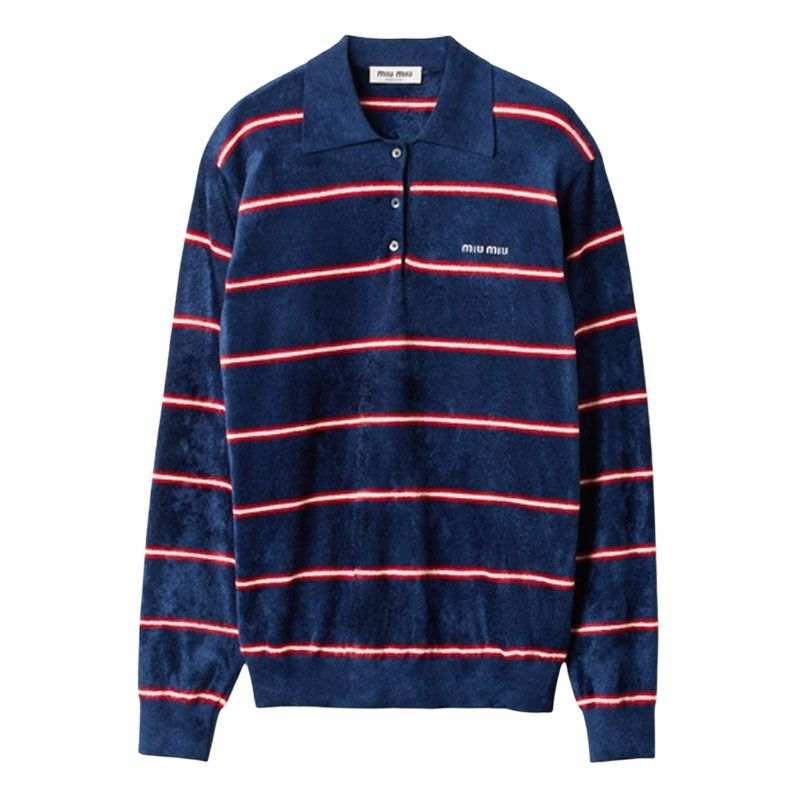 MIU MIU Polo Shirt Women's Blue, Red