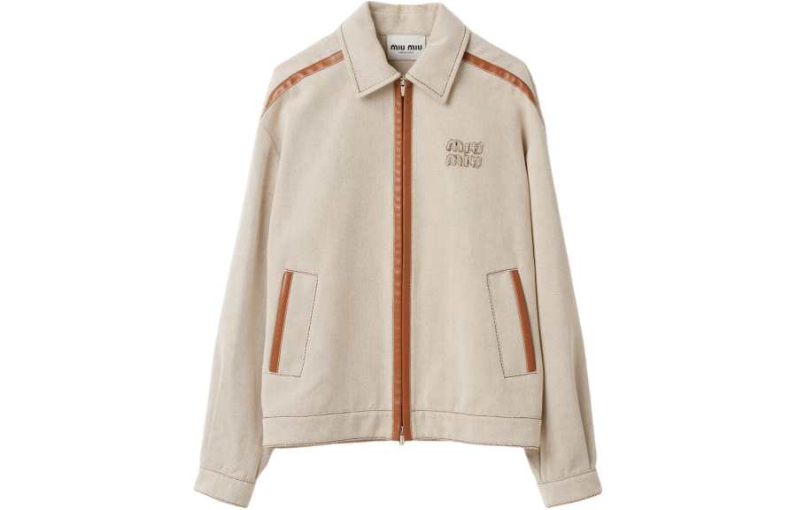 MIU MIU Miu Miu jacquard canvas blouson jacket