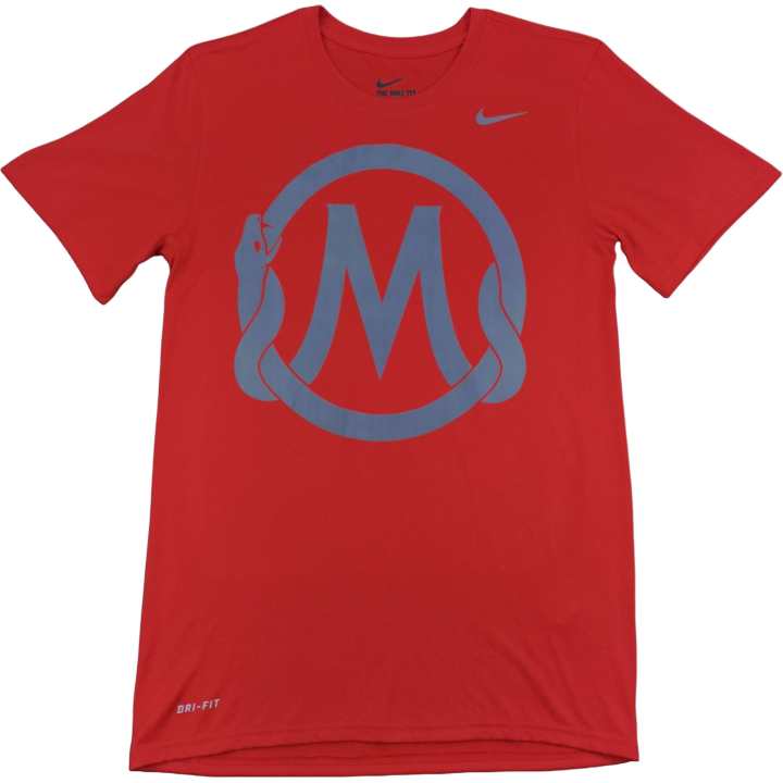 Nike Nike Dri Fit T Shirts Men's Red Crew Neck Moderate